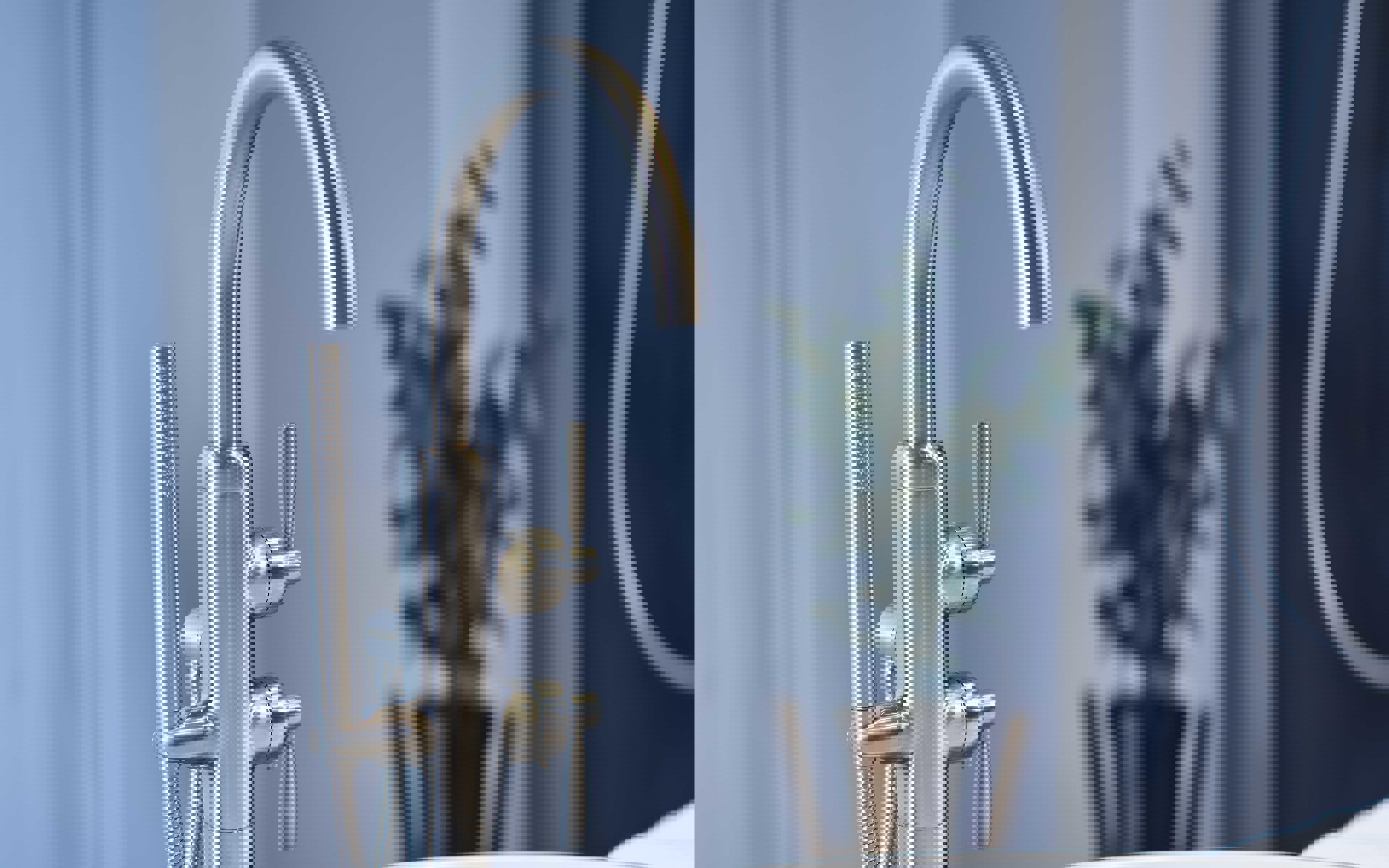 Langbourn Freestanding Thermostatic Bath-Shower Mixer - Nickel